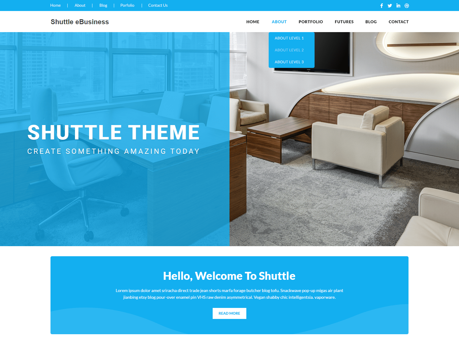 Shuttle eBusiness Wordpress Theme Screenshot