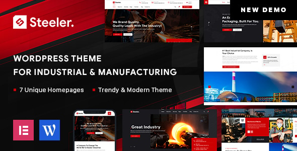 Steeler - Industrial & Manufacturing WordPress Theme