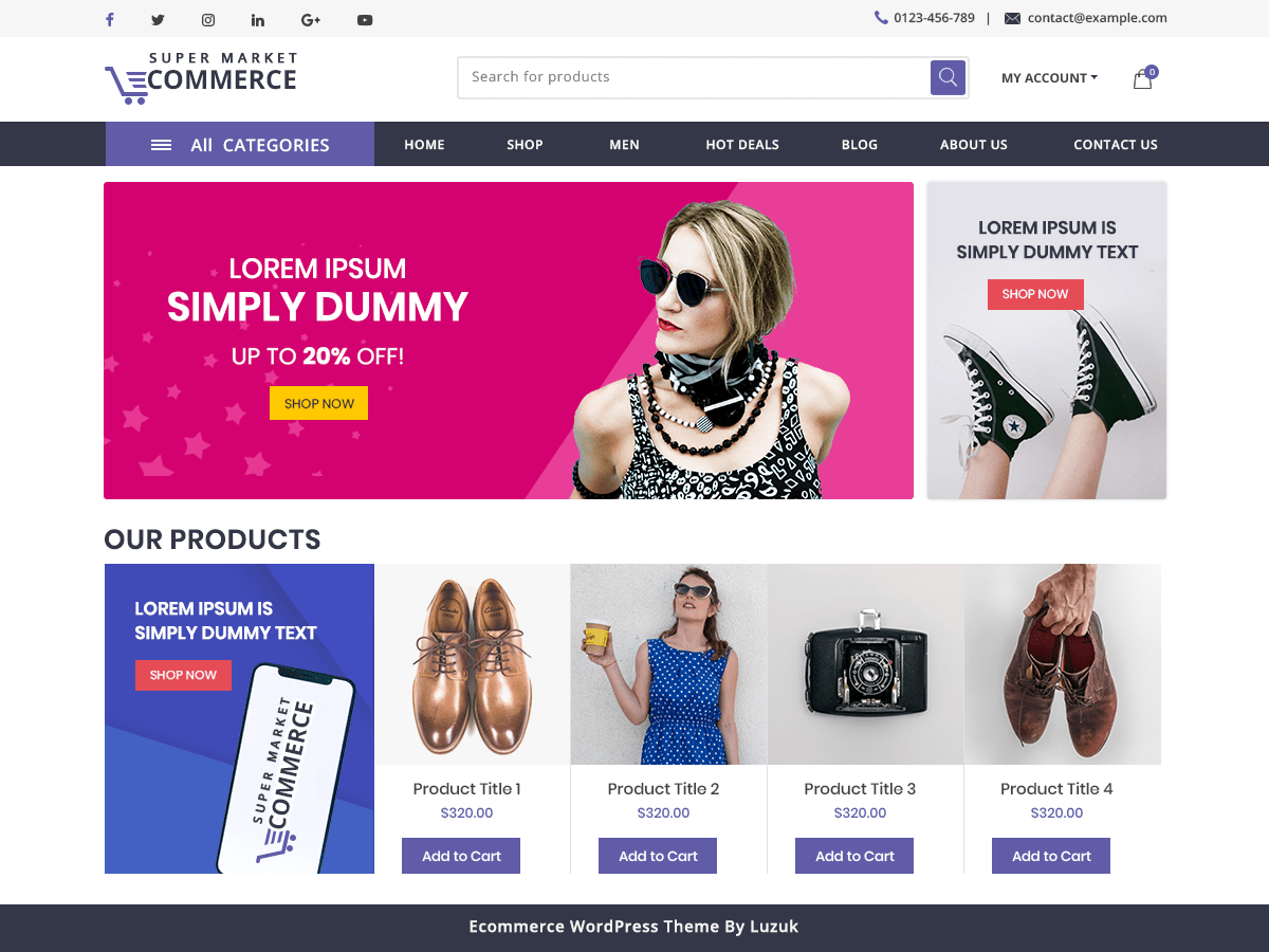 Supermarket Ecommerce Wordpress Theme Screenshot