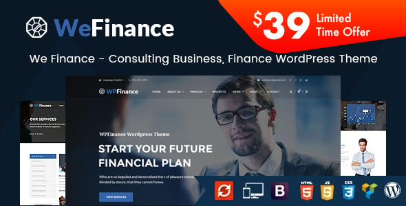 We Finance - Consulting Business WordPress Theme