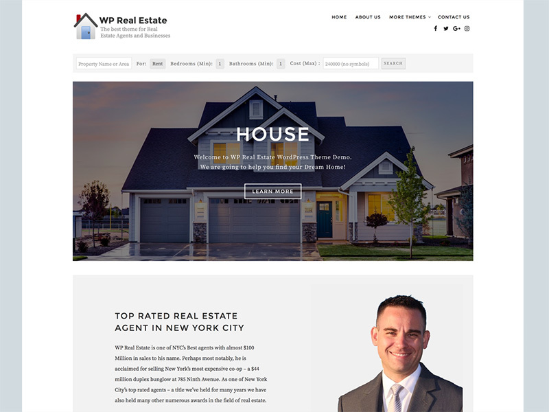 WP Real Estate Wordpress Theme Screenshot
